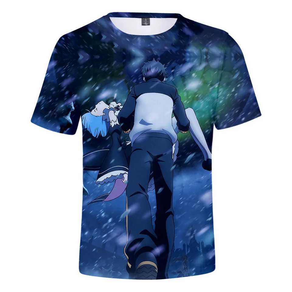 

Re Zero T Shirt Men Women Kid Tshirt Anime Clothes Top Cartoon Clothing Rem Ram