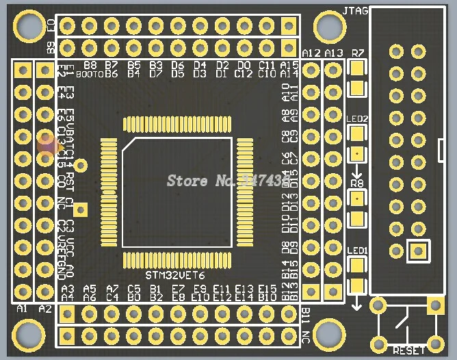 STM32F103VET6/STM32F407VET6 VGT6 минимальная системная плата основная пустая | Обустройство