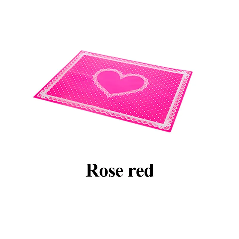 Rose red Силиконовая подушка для запястья Подставка для рук Маникюрный Стол Держатель для рук моющийся Мат коврик складной дизайн ногтей салонные инструменты - Цвет: Rose red