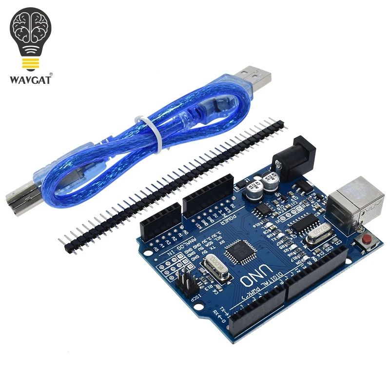 Модифицированная версия один набор UNO R3 CH340G+ MEGA328P Чип 16 МГц для Arduino UNO R3 макетная плата+ USB кабель - Цвет: UNO With USB