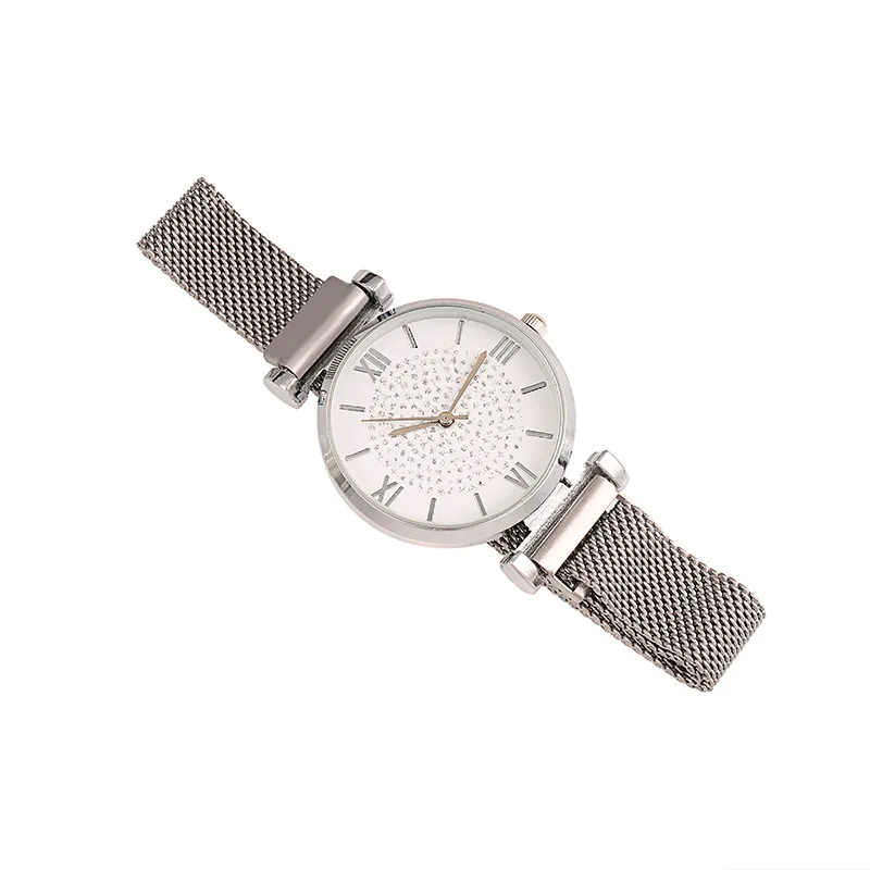 New Brand Silver Mesh Magnet Buckle Starry Sky Watch Women Casual Quartz Watches Relogio Feminino Ladies Watch Hot