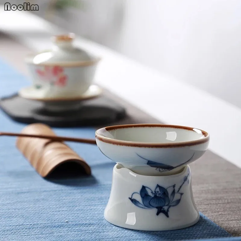 Керамические ситечки для чая NOOLIM Jingdezhen керамические ручная роспись лотос слива