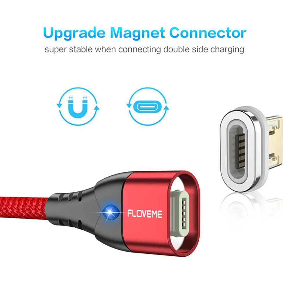 Магнитный зарядный usb-кабель FLOVEME Type-C 3 А для iPhone Samsung Xiaomi | Мобильные телефоны и