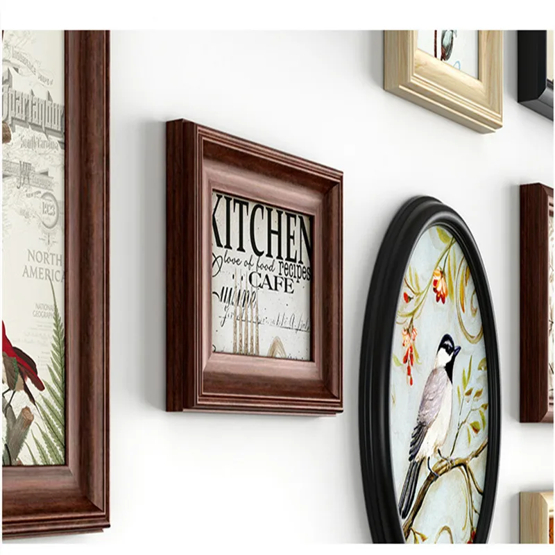 Фоторамка для украшения стен в стиле ретро фоторамка деревянная фотоальбом | Дом