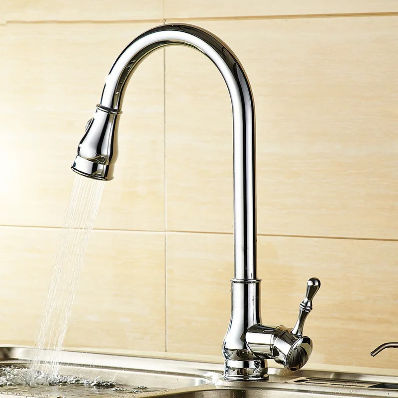 Выдвижной кухонный кран в стиле ретро|sink tap|design faucetbrushed nickel |