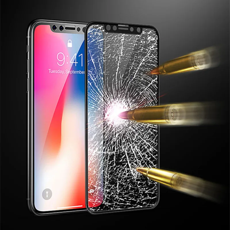 3D углеродное закаленное стекло для iphone 6 S s 7 8 Plus Защитное экрана 8X10|Защитные
