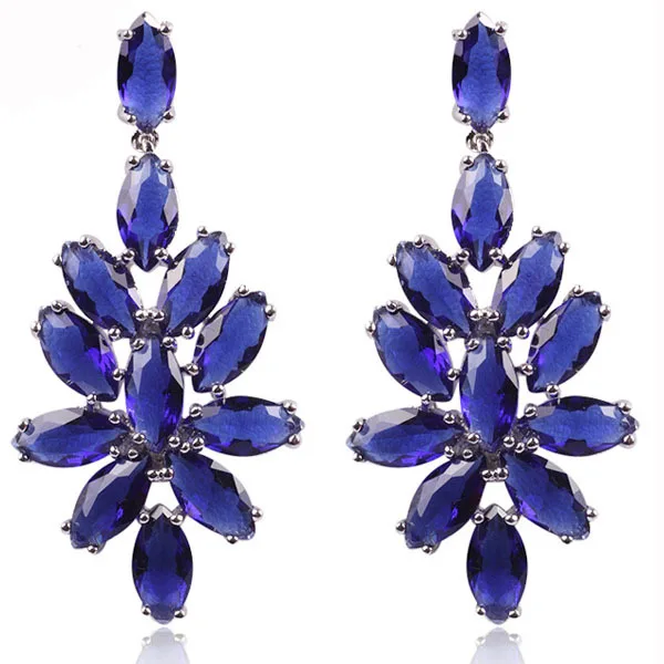 6 цветов на выбор модные блестящие/сверкающие серьги-подвески с огранкой из