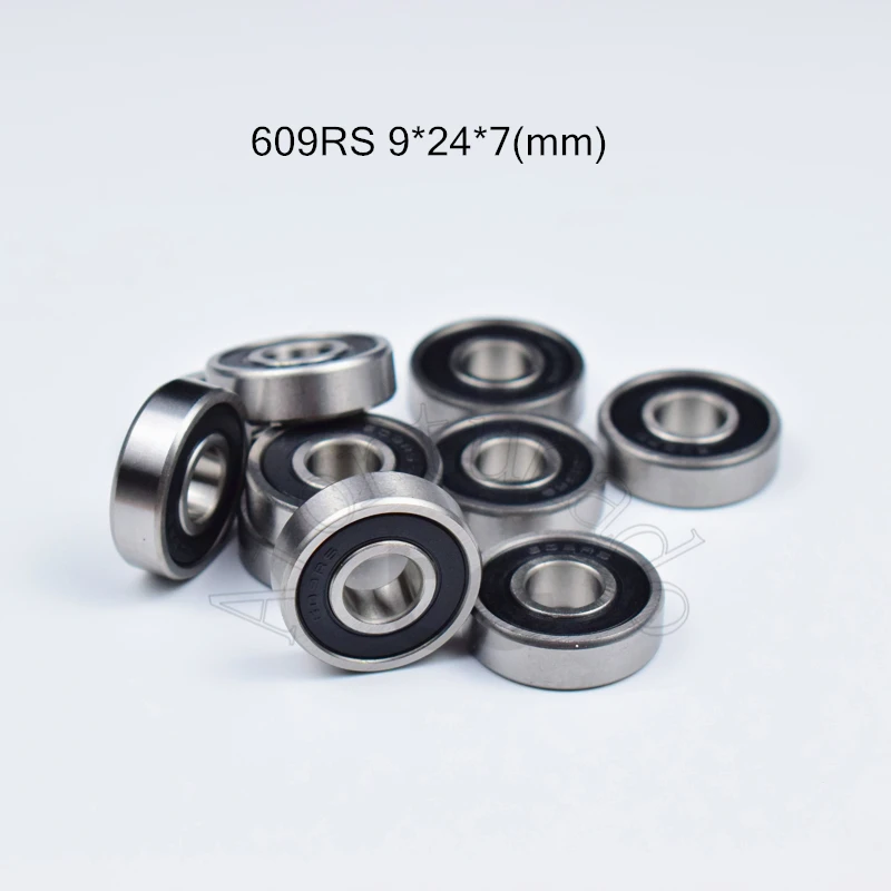 

Bearing 10pcs 609RS 9*24*7(mm) free shipping chrome steel Rubber Sealed High speed Mechanical equipment parts