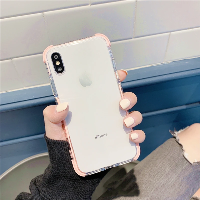 Прозрачный Жесткий ПК Противоударный бампер чехол для iPhone 7 Чехол 8 XR XS Max 8Plus