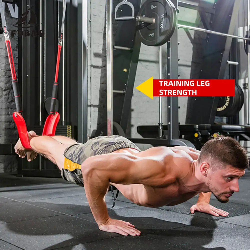 

FDBRO Sport Fitness Door Resistance Band Pull Up Bar Slings Straps Horizontal Bar Hanging Belt Chin Up Bar Arm Muscle Training