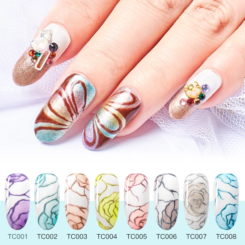 T-TIAO клубный рисунок металлик Гель-лак зеркальный эффект гель для ногтей лак