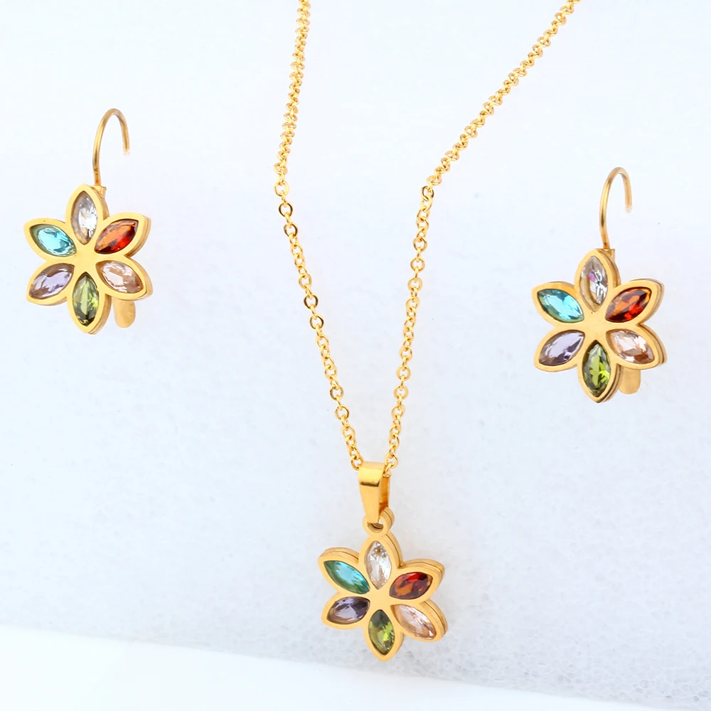 Модные свадебные ювелирные наборы OUFEI из нержавеющей стали для женщин Свадебные