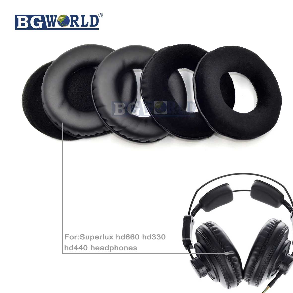Магнитные амбушюры BGWORLD для SUPERLUX HD668B HD669 HD 668B 669 hd668 Pro Studio гарнитура с губкой|headphone