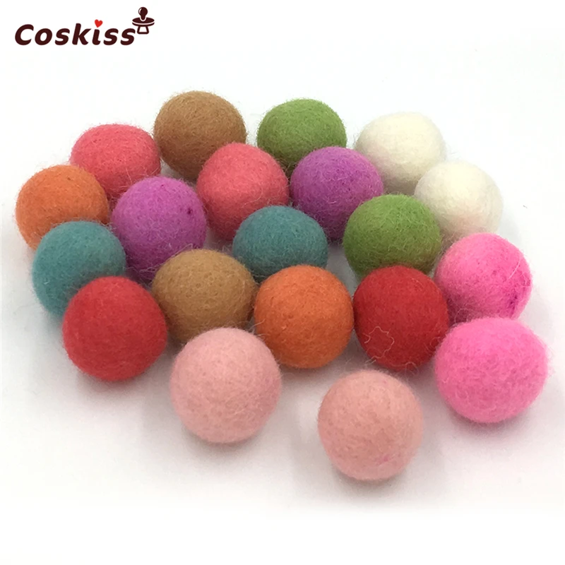 DIY домашний декор шерстяные войлочные шарики 20 мм смешанные цвета 100% шерсть