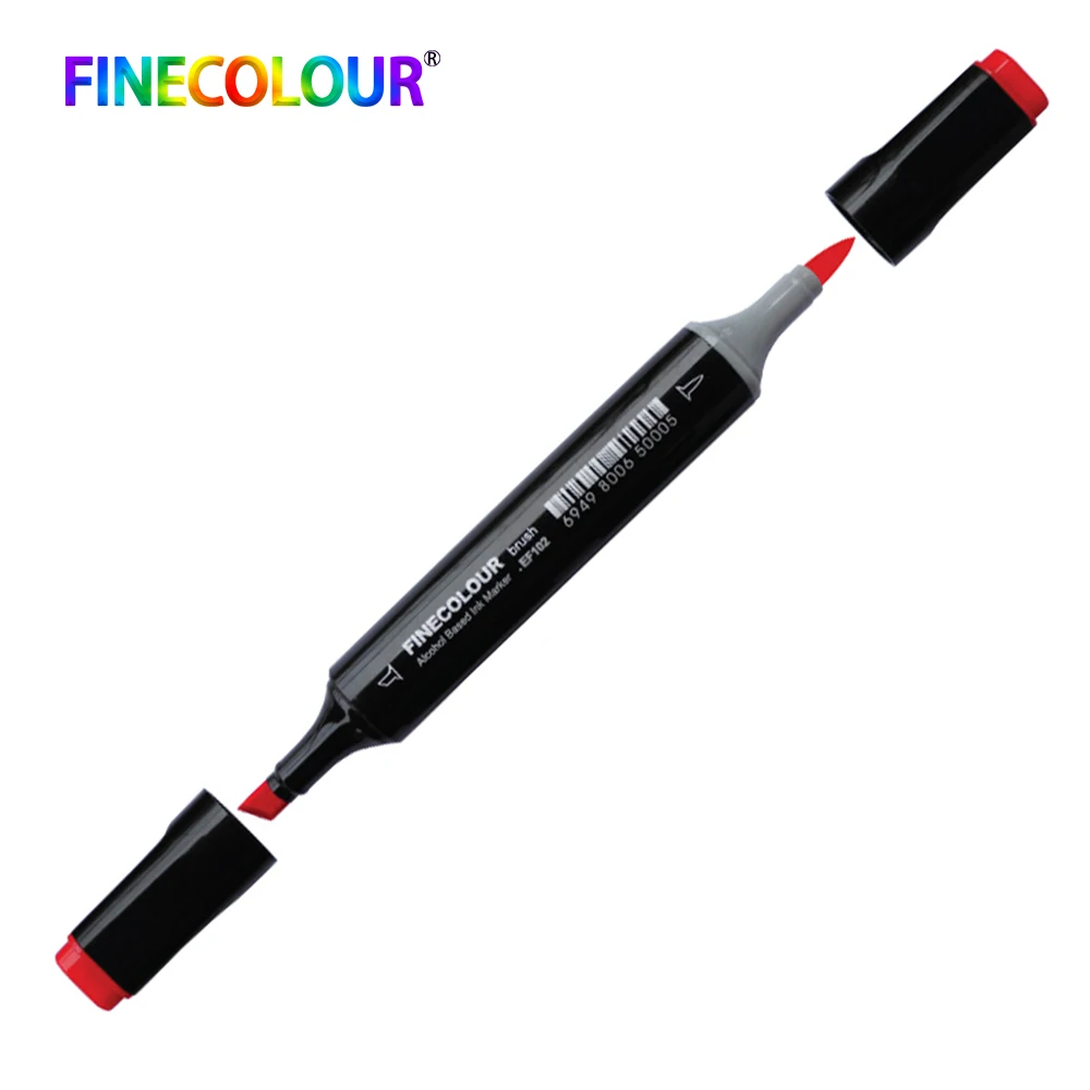 Finecolour 12 шт. двухсторонние перманентные чернила на спиртовой основе маркеры манги