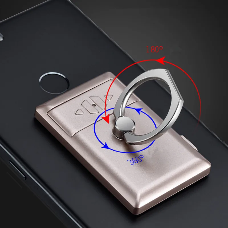 Креативная USB Электронная зарядка прикуриватель мобильный телефон кольцо кронштейн ветрозащитная беспламенная перезаряжаемая электрическая зажигалка