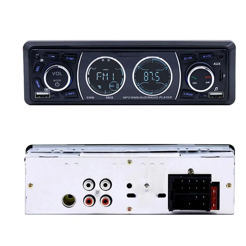 1 Din Автомобильный MP3-плеер fm-радио Bluetooth громкой связи USB зарядное устройство TF AUX