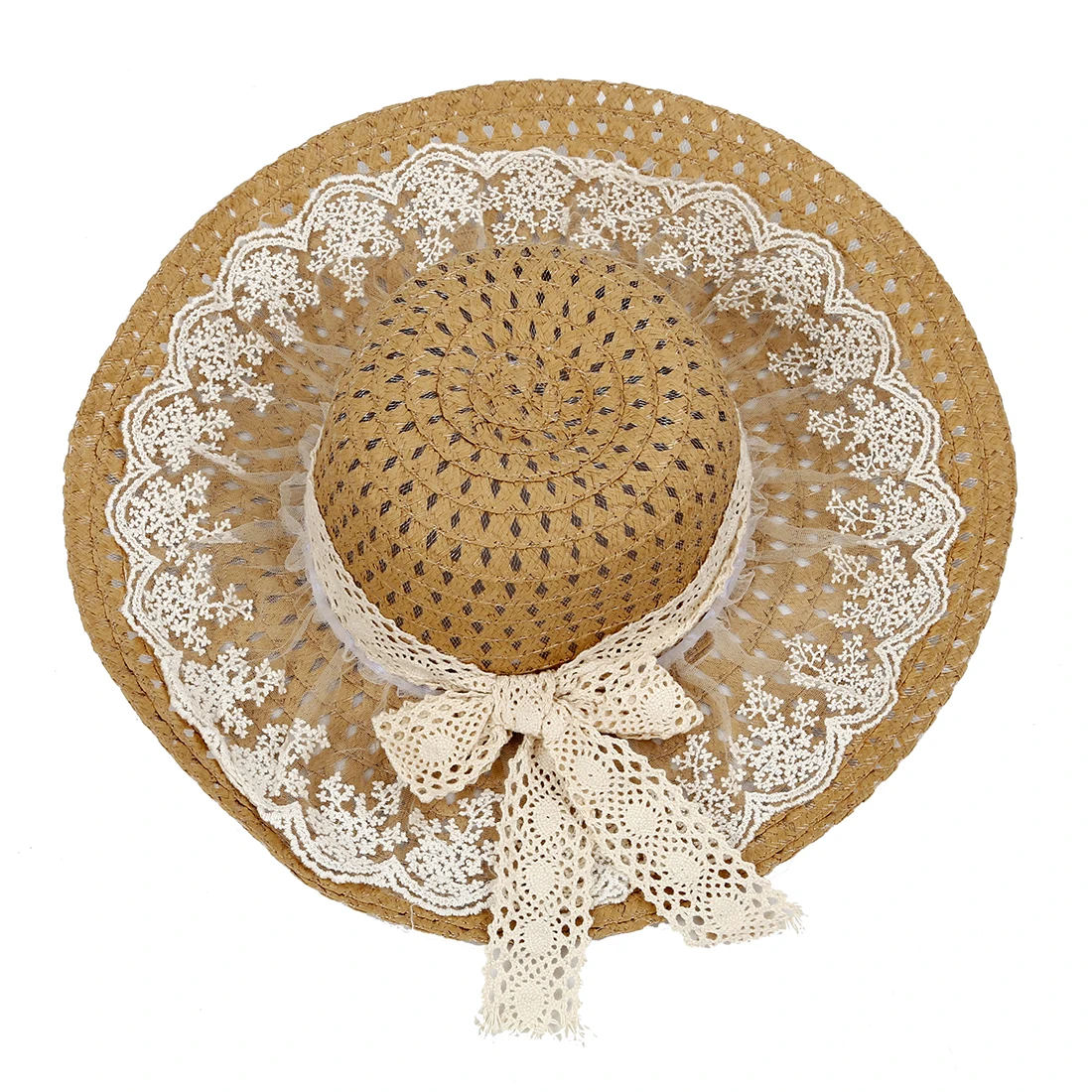 2017 Новый хаки шик Кружево бантом оформлен Защита от солнца шапка для Для женщин |