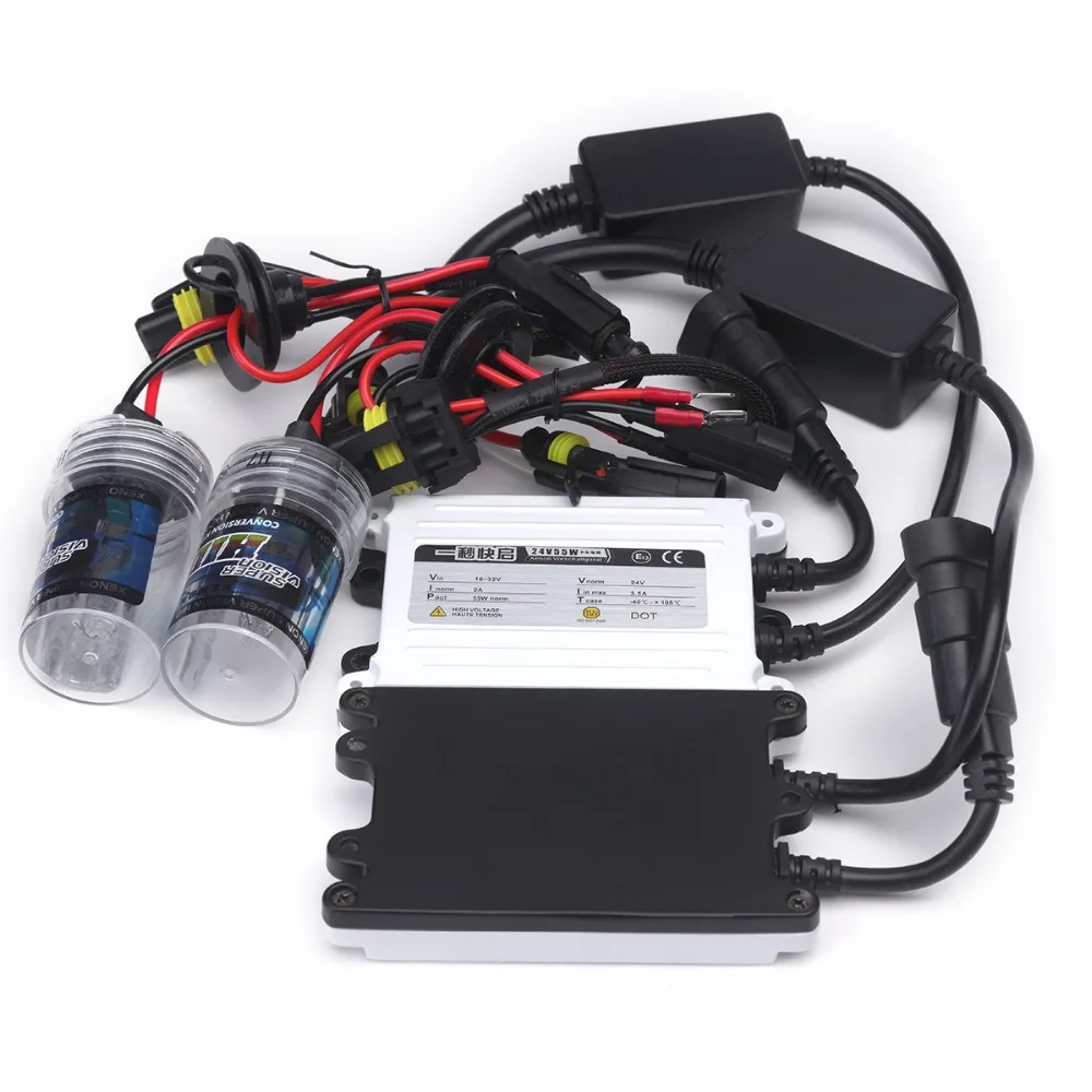 Переменного тока 24V 55 Вт Xenon Hid комплект ксеноновых фар H7 H1 H3 H4 H8 H9 H11 H27 9005 9006 9007 90004 H13 для автомобильных фар