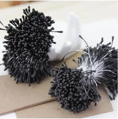 1 400 шт 2 мм матовый мини цветок Stamen Pistil Искусственные цветы аксессуары DIY свадебный торт Топ Скрапбукинг Украшение для открыток - Цвет: 1