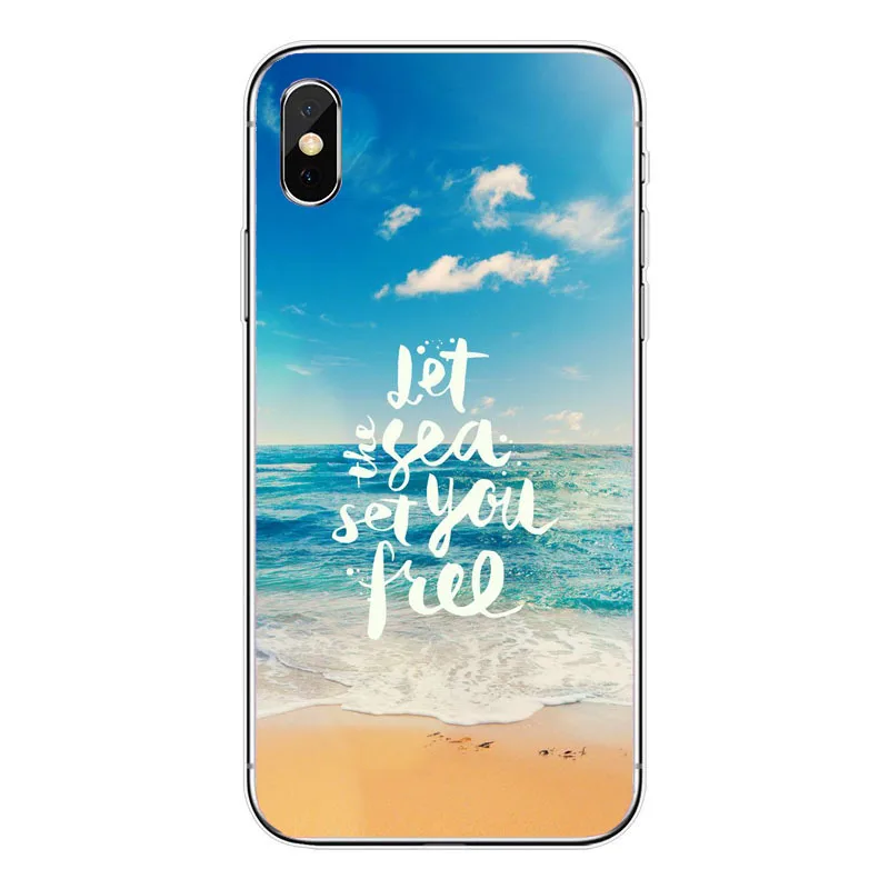 Для iphone X XS летние пляжные расслабляющие морские звезды океан небо солнце мягкие силиконовые чехлы для телефонов для iphone 8 6s 7plus 6s plus чехол