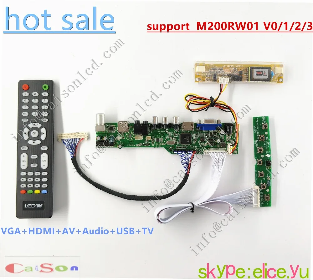 ЖК дисплей плата контроллера ТВ M200RW01 V0/1/2/3 предмета в комплекте 20 дюймов с