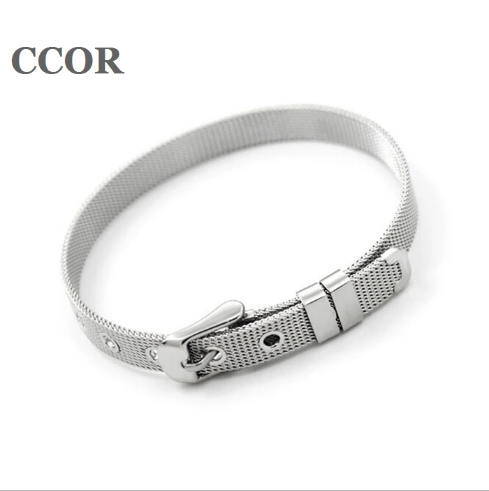 CCOR 10pcs 8mmX210mm Stainless Steel Bracelets Fit DIY 8MM Slide Charms Letters Beads SWD008 | Украшения и аксессуары