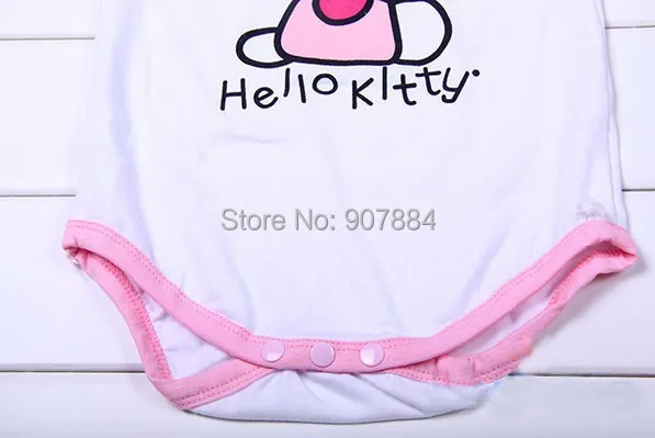 5setslot Fashion 2014 New Summer Short Sleeve Hello Kitty Baby Romper + Pink TUTU Skirt Hat Girl 3pc Clothing set | Мать и ребенок