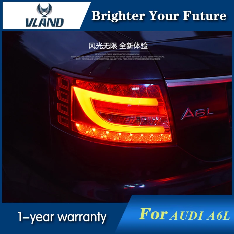 Задний фонарь для Audi A6L 2005 2008 светильник s светодиодный задний DRL + тормоз Парк