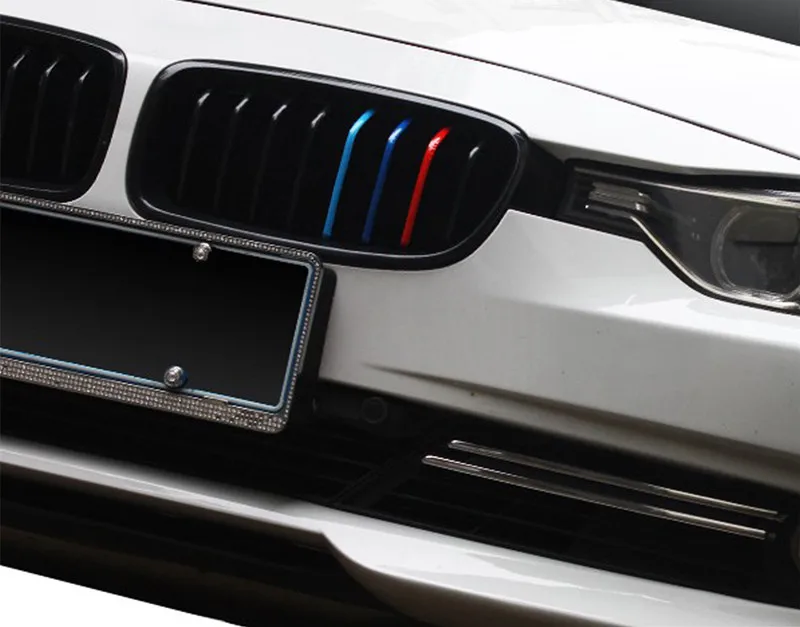 M трехцветный ABS Вставка накладка Передняя почечная решетка для BMW 3 серии Спорт F30