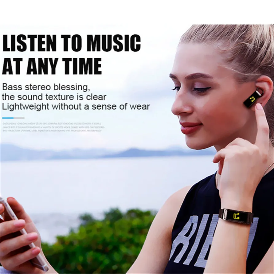 Цветная Bluetooth гарнитура Y3 умный Браслет монитор сердечного ритма спортивные