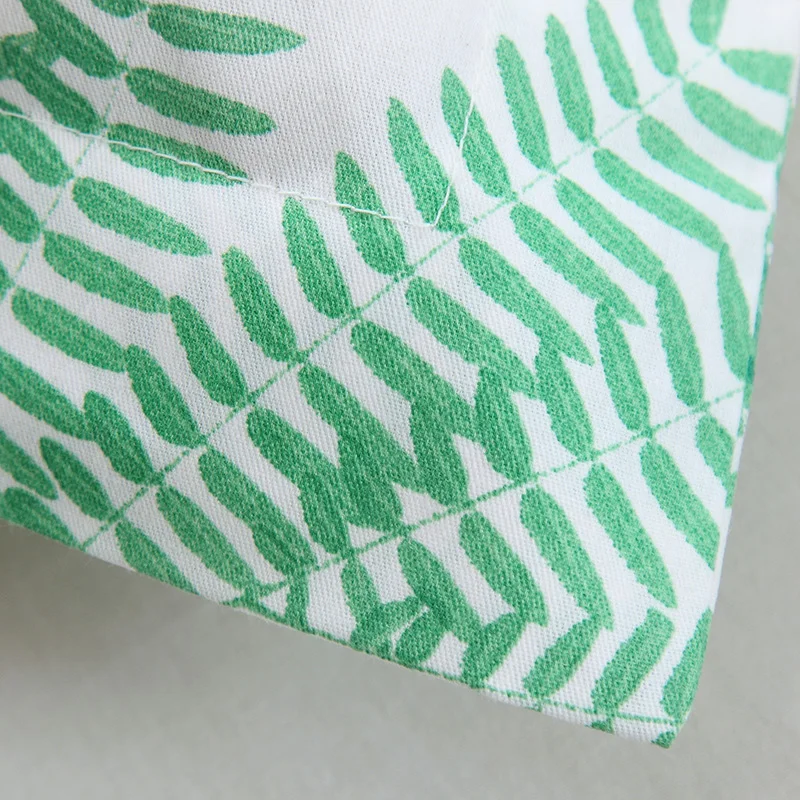 Новинка 3 предмета лист зеленые листья 100% хлопок простыня наволочка двойной