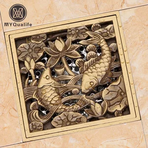 Квадратные дренажные решетки для ванной 10*10 см