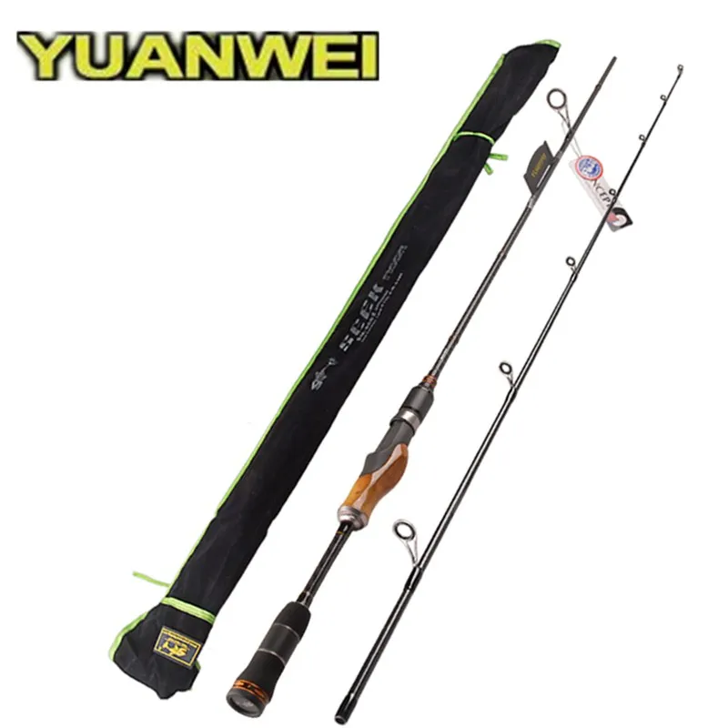 

YUANWEI 1.98m 2.1m 2.4m 2Sec Lure Fishing Rod ML/M/MH Wood Hand Spinning Rod Casting Rod FUJI Guide Carbon Fishing Stick Olta