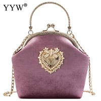 yyw new fashion suede evening luxury handbags women bags designer chain crossbody bags party clutch purse bag bolsa feminina