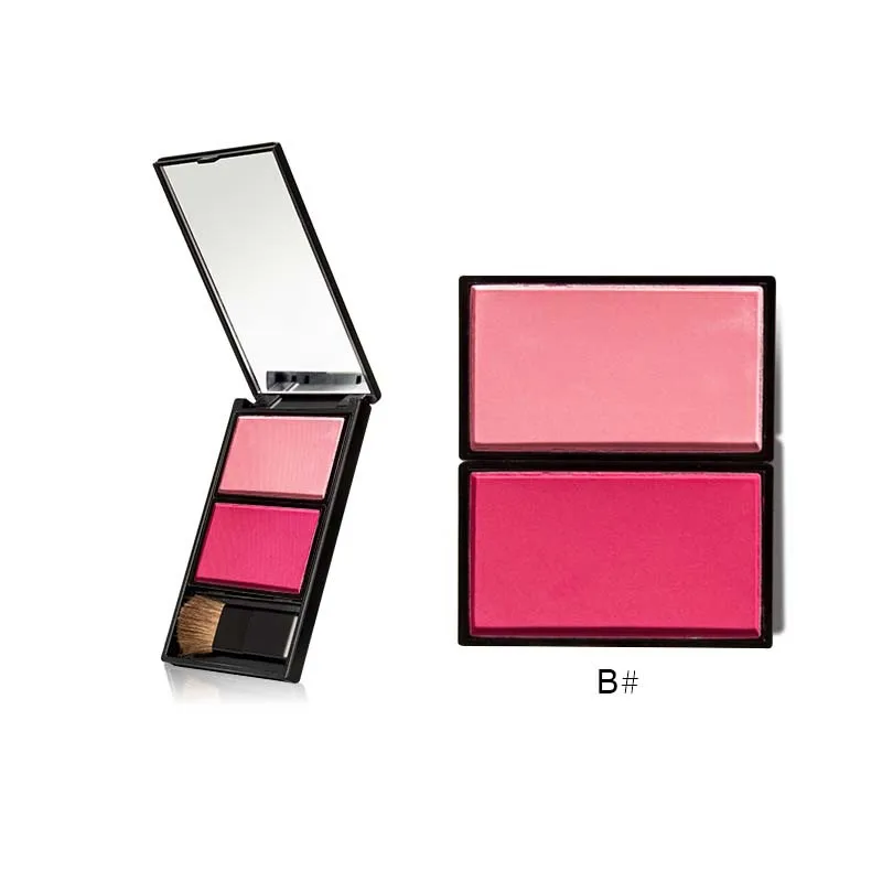 2 вида цветов/набор минеральный пигмент румяна порошок с мягкой кистью