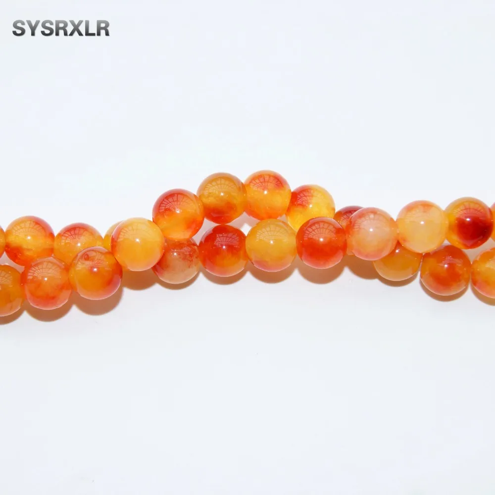 Оптовая Продажа Aaa Краситель желтый оранжевый узор натуральный белый камень