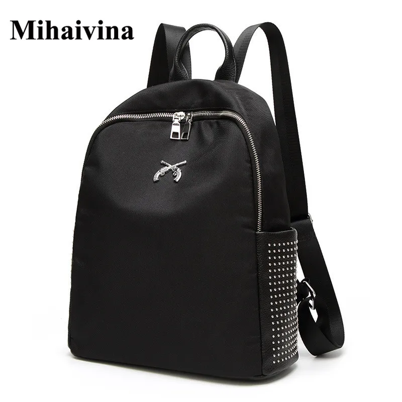 Женские рюкзаки рюкзак из ткани Оксфорд с заклепками женские модные