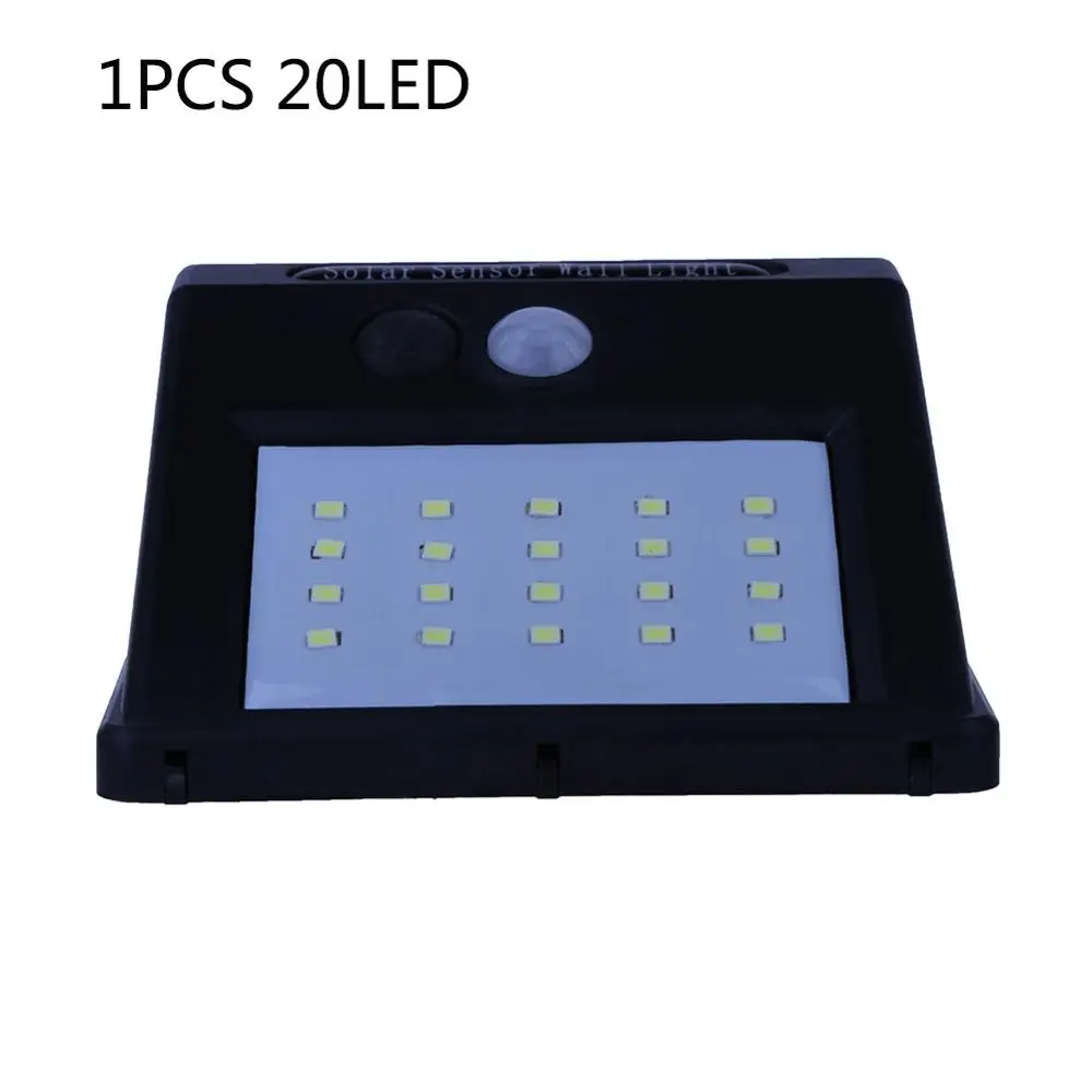 1PC 20LED Солнечный Мощность светильник s 1/2/3/4 шт. 20LED 30LED движения PIR Сенсор светильник на открытом воздухе Водонепроницаемый настенная Ночная лампа для сада лампа - Испускаемый цвет: 1PC 20LED