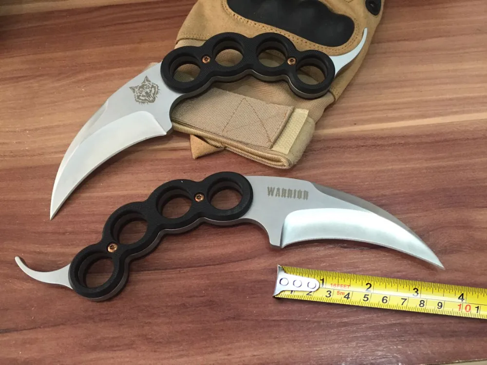 Спасательный нож тактический Karambit 9CR18MOV лезвие G10 ручка ножи для выживания на