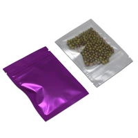 zip lock purple aluminum foil packaging bags diy crafts food mylar plastic packing pouches for coffee powder chocolate storage