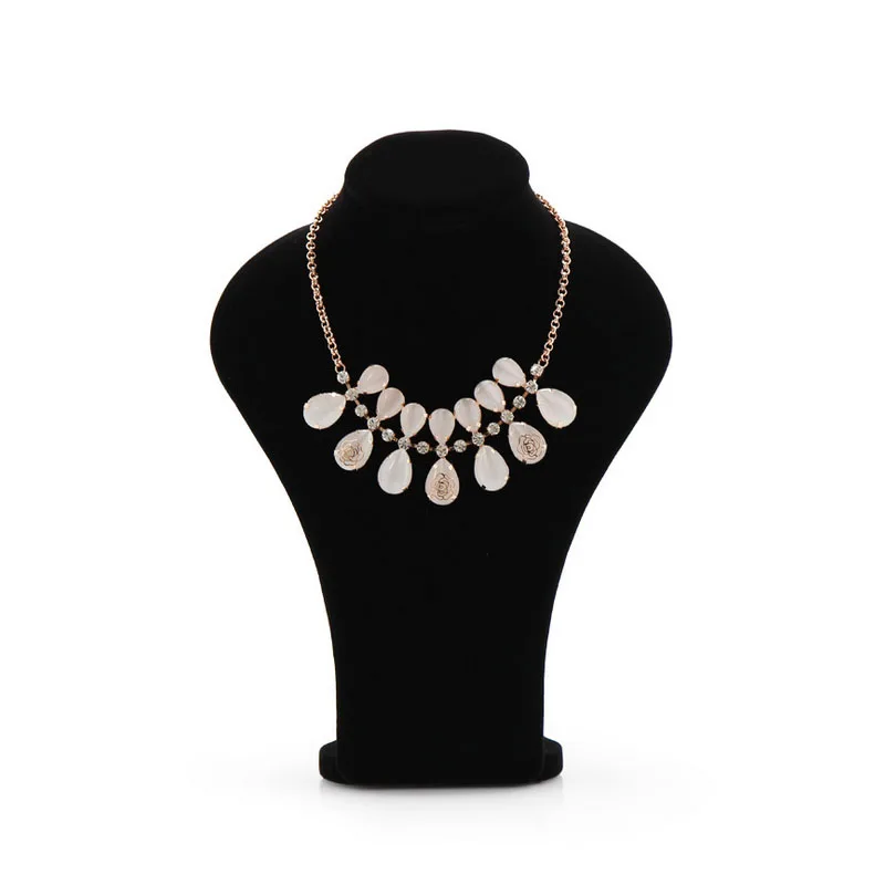 Флокирование Ожерелье Дисплей Стойки Портрет модели Кулон Ювелирные Изделия