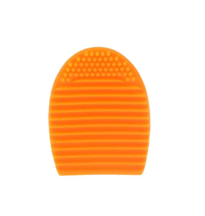Orange 1 шт., 11 цветов, силикагель, косметическая кисть, яйцо, косметика, кисти, скруббер, доска, мойка, косметическая щетка для чистки инструмента - Цвет: Orange