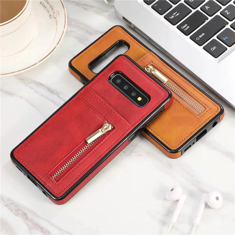 Чехол-кошелек на молнии для Samsung Galaxy S10 E кожаный бумажник чехол-накладка Plus S9 S8 Note 9