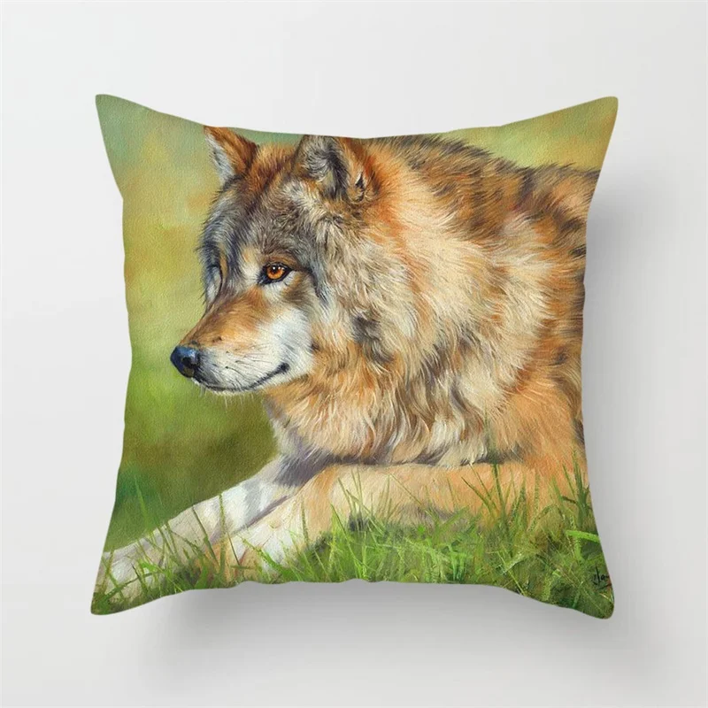 Наволочка для подушки Fuwatacchi Oxen Horses с рисунками животных, масляными рисунками, чехол для подушки для дома, автомобиля, стула, декоративные наволочки - Цвет: PC06877
