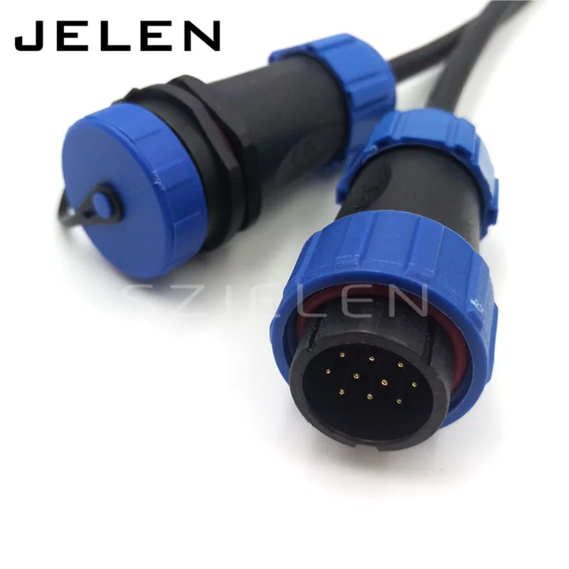 SP2110 10 контактный кабельный разъем водонепроницаемый и розетка led питания IP68|connector