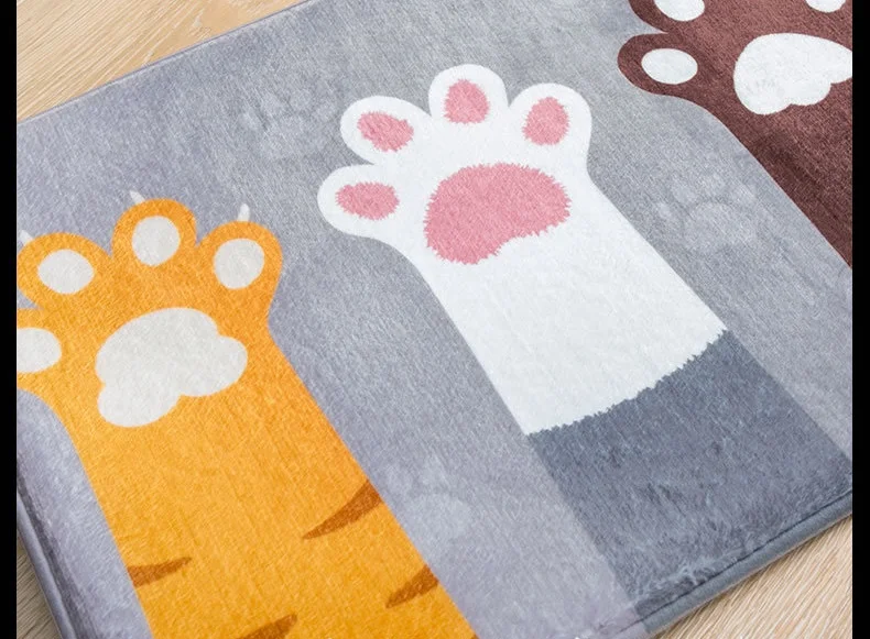 Дверные коврики для входной двери с изображением персонажа кошки и ладони