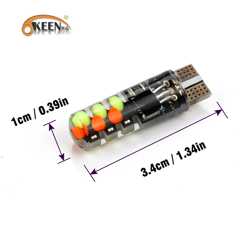 OKEEN 2 шт. светодиодный T10 пульт дистанционного управления W5W 501 RGB изменяющий цвет
