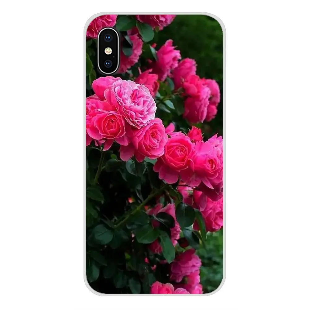 Красивый садовый прозрачный чехол из ТПУ с красными розами для Xiaomi Mi6 A1 5X 6X Redmi Note 5