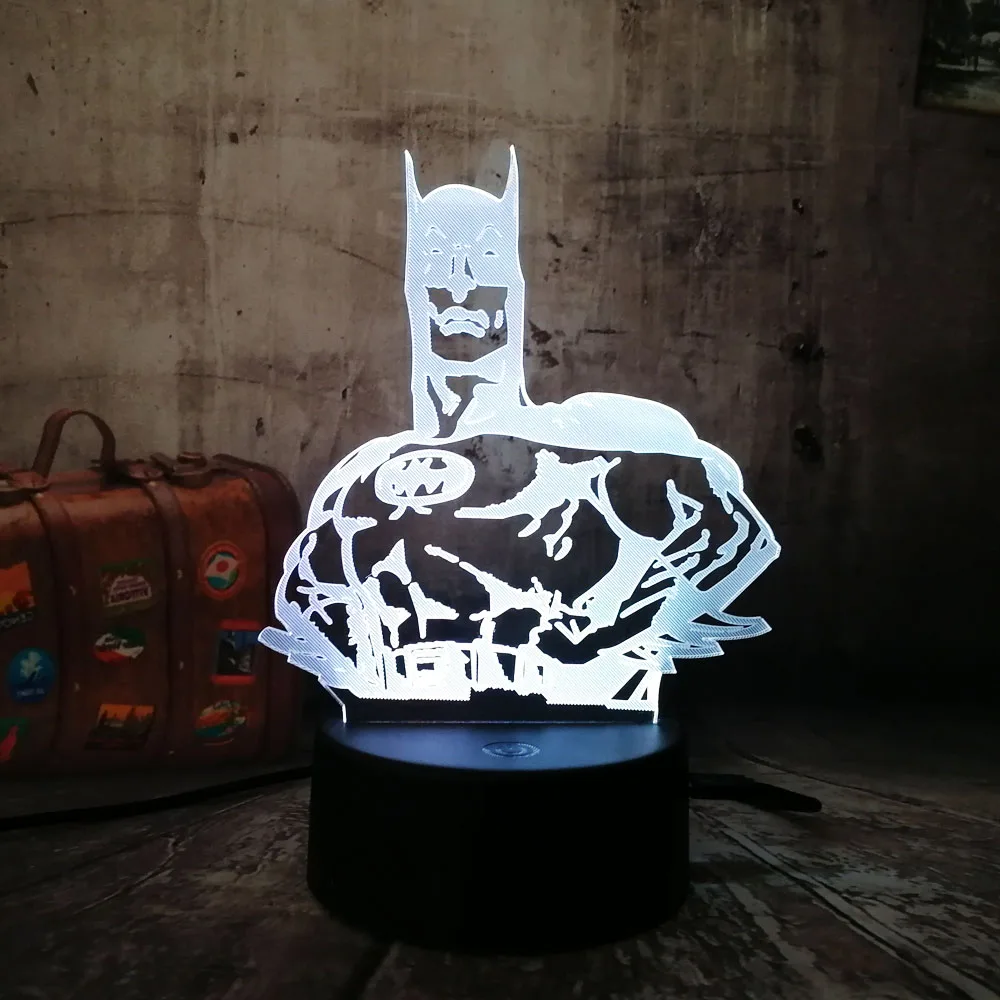 Новинка 2019 детский дневный светильник с Бэтменом из мультфильма DC Hero для
